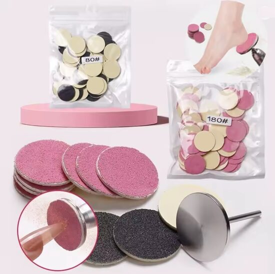 Самоклеящаяся наждачная бумага для педикюра, инструменты для ухода за ногами, шлифовальный диск для снятия лака, пилка, 99 шт., сетка 80 и 180